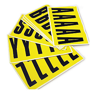 Etichette adesive rimovibili per scaffalature con lettere da A a Z