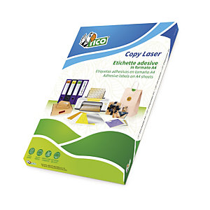 Etichette adesive stampabili in carta fluorescente TICO