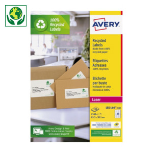 Etichette adesive stampabili in carta riciclata