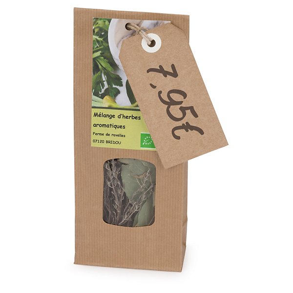 Etichette americane in kraft con filo in lino - 2