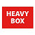 Etichette per spedizioni Heavy Box, 90 x 130 mm, Rosso (rotolo 500 pezzi) - 1