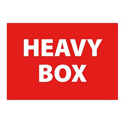 Etichette per spedizioni Heavy Box, 90 x 130 mm, Rosso (rotolo 500 pezzi)