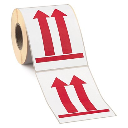 Etichette segnaletiche con stampa frecce rosse - 1