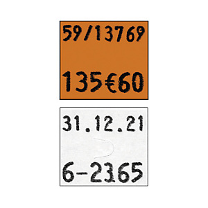 Etiketten für Preisauszeichner PBDUO16
