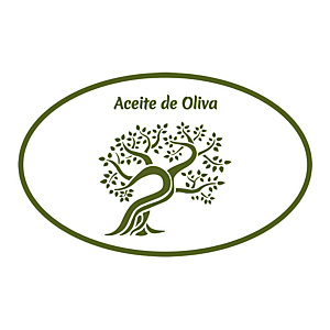 Etiqueta oval para cajas de aceite de oliva con diseño olivo Etiqueta oval para cajas de aceite de oliva con diseño olivo