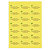 Etiquetas adhesivas color amarillo en hoja A4  63,5x38,1mm - 1