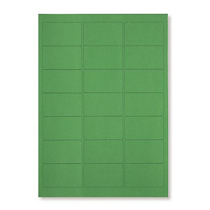 Etiquetas adhesivas color verde en hoja A4  63,5x38,1mm - 1