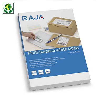 Etiquetas adhesivas para impresión cantos rectos 105x35mm RAJA® - 1