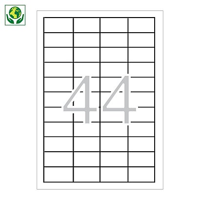 Etiquetas adhesivas para impresión cantos rectos 48,5x25,4mm APLI - 1