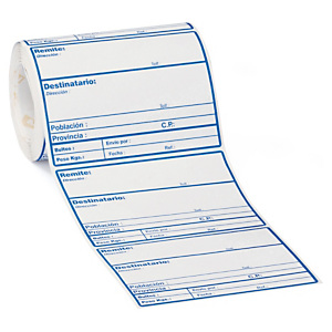 Etiquetas de envío en rollo Etiquetas de envío en rollo