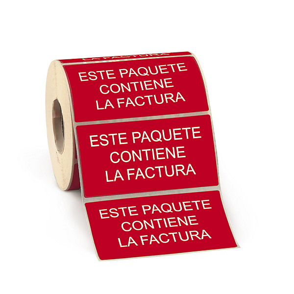 Etiquetas de información de entrega 100x60mm, Etiquetas "contiene factura" - 1