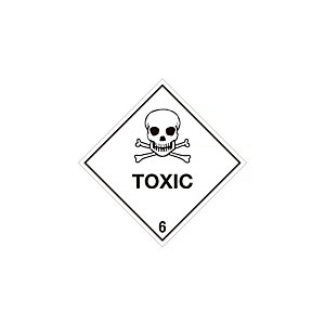 Etiquetas para envío de materias peligrosas "materias tóxicas"