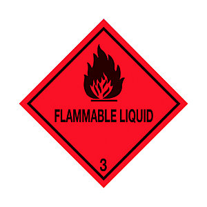 Etiquetas para envío de materias peligrosas "líquidos infamables"