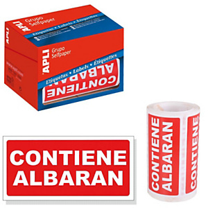 Etiquetas para envíos - Contiene albarán