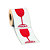 Etiquette adhésive pré-imprimée ''FRAGILE'' avec un verre rouge - 1000 étiquettes 9 x 13 cm - lot de 1000 - 1