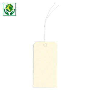 Étiquette américaine cartonnée beige avec attache métallique Étiquette américaine cartonnée beige avec attache métallique