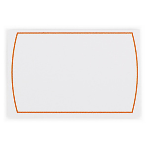 Étiquette blanche avec liseré