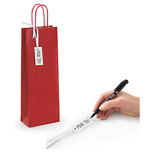 Étiquette cadeau avec ruban