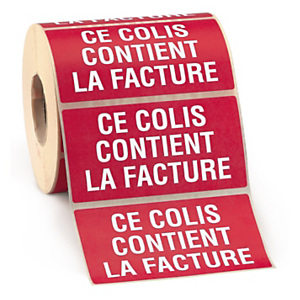 Étiquette d'expédition Ce colis contient la facture
