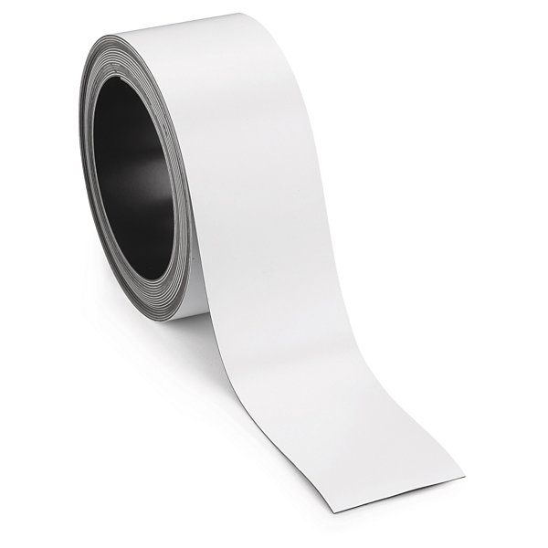 Etiquette magnétique blanche en rouleau 5x30 mm - 2