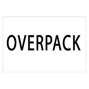 Étiquette palette Overpack