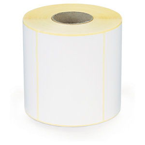 Étiquette papier blanc brillant pour imprimante jet d'encre couleur 100 x 74 mm diam?tre 40 mm