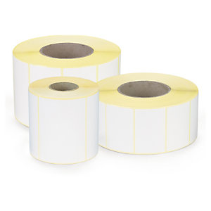 Étiquette papier blanc mat pour imprimante jet d'encre couleur 50 x 25 mm diam?tre 40 mm