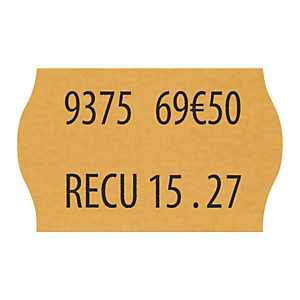 Étiquette pour pince à étiqueter JUDO fluo orange 26x16 mm