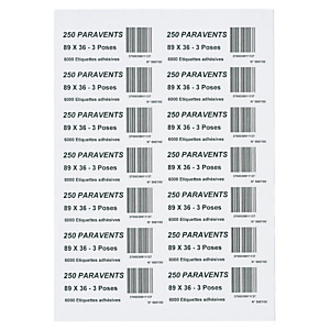 Étiquette polyvalente angles arrondis boîte 100 planches RAJA