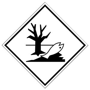 Étiquette vélin pour transport de matières dangereuses matières dangeureuses pour l'environnement