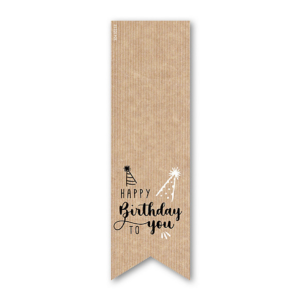 Etiquettes cadeau ronde - Happy birthday to you - 1