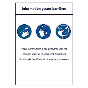Etiquettes d'expédition gestes barrières Covid 19 Etiquettes d'expédition gestes barrières Covid 19