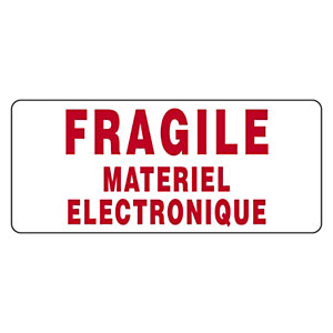 Étiquettes d'expédition Fragile Matériel électronique