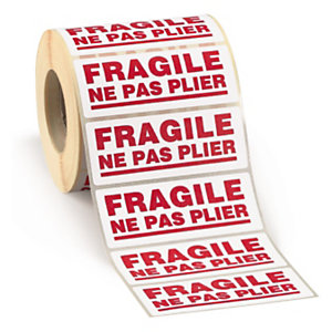 Étiquettes d'expédition Fragile Ne pas plier