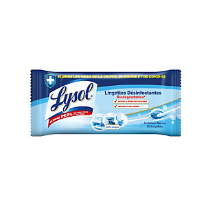 Etui de 80 lingettes désinfectantes multi-usages Lysol Etui de 80 lingettes désinfectantes multi-usages Lysol