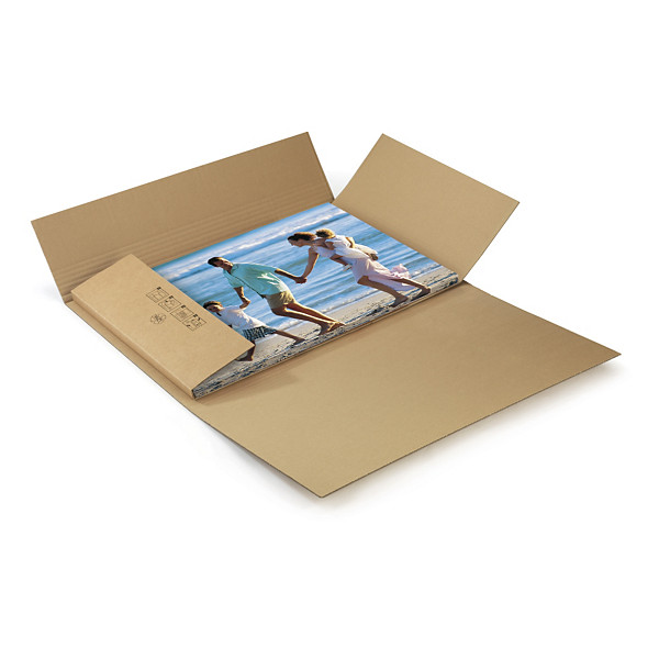 Etui-croix carton pour cadre brun adaptable en hauteur qualité Standard