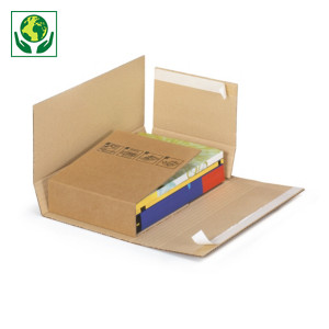 Étui-croix postal carton brun avec fermeture adhésive Étui-croix postal carton brun avec fermeture adhésive