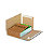 Etui-croix postal avec fermeture adhésive en carton simple cannelure brun - 23 x 15 cm - Lot de 50 - 1