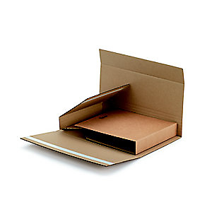 Etui-croix postal avec fermeture adhésive en carton simple cannelure brun - L.int. 31 x l.22 cm Etui-croix postal avec fermeture adhésive en carton simple cannelure brun - L.int. 31 x l.22 cm