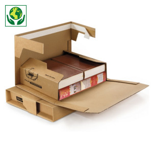 Etui postal carton brun/blanc RAJA Super format A4 Etui postal carton brun/blanc RAJA Super format A4