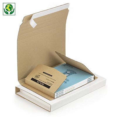 Etui postal carton brun avec fermeture adhésive RAJA Standard 21x15 cm - 1