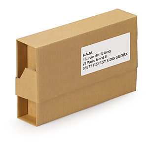 Etui postal carton brun petite cannelure renforcé avec fermeture adhésive format A3 RAJA