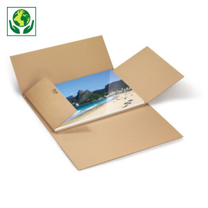 Etui postal carton brun simple cannelure qualité standard format A3