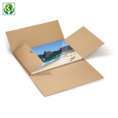 Etui postal carton brun simple cannelure qualité standard format A3