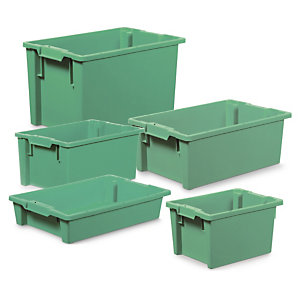Euro plastic stacking and nesting containers