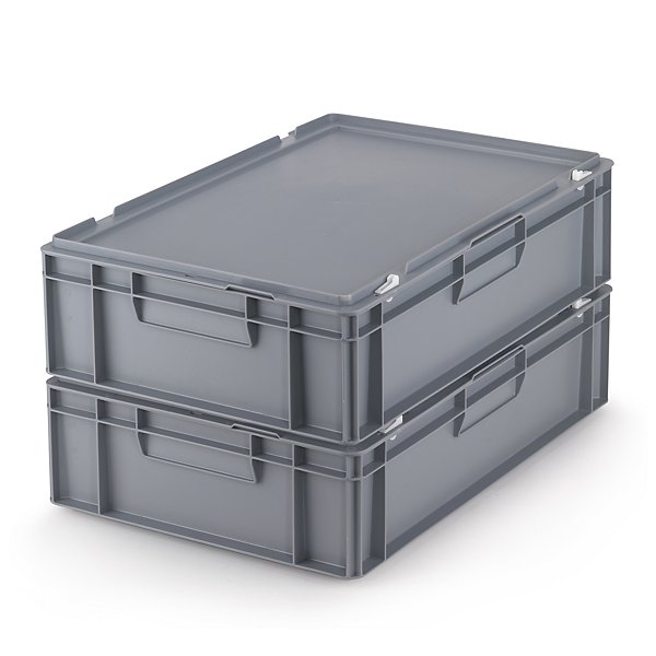 Euronorm stapelbak met geïntegreerd deksel 600x400x150mm - 2