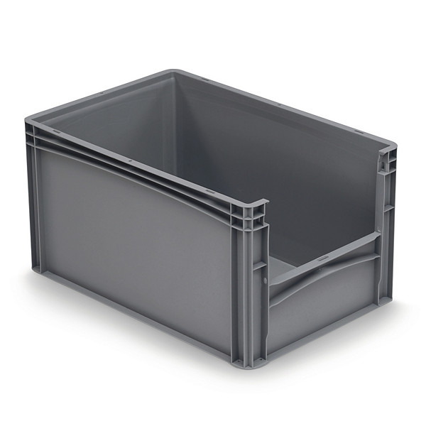 Euronorm stapelbak met open voorzijde 100% gerecycleerd 600x400x320mm - 1