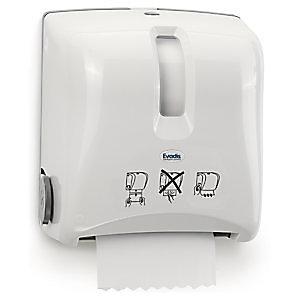 Evadis - Distributeur essuie-mains en rouleau maxi 19cm - Blanc