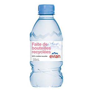 Evian Eau minérale naturelle - Bouteille 33 cl