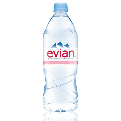 Evian Eau minérale naturelle - Lot 12 bouteilles 1 L